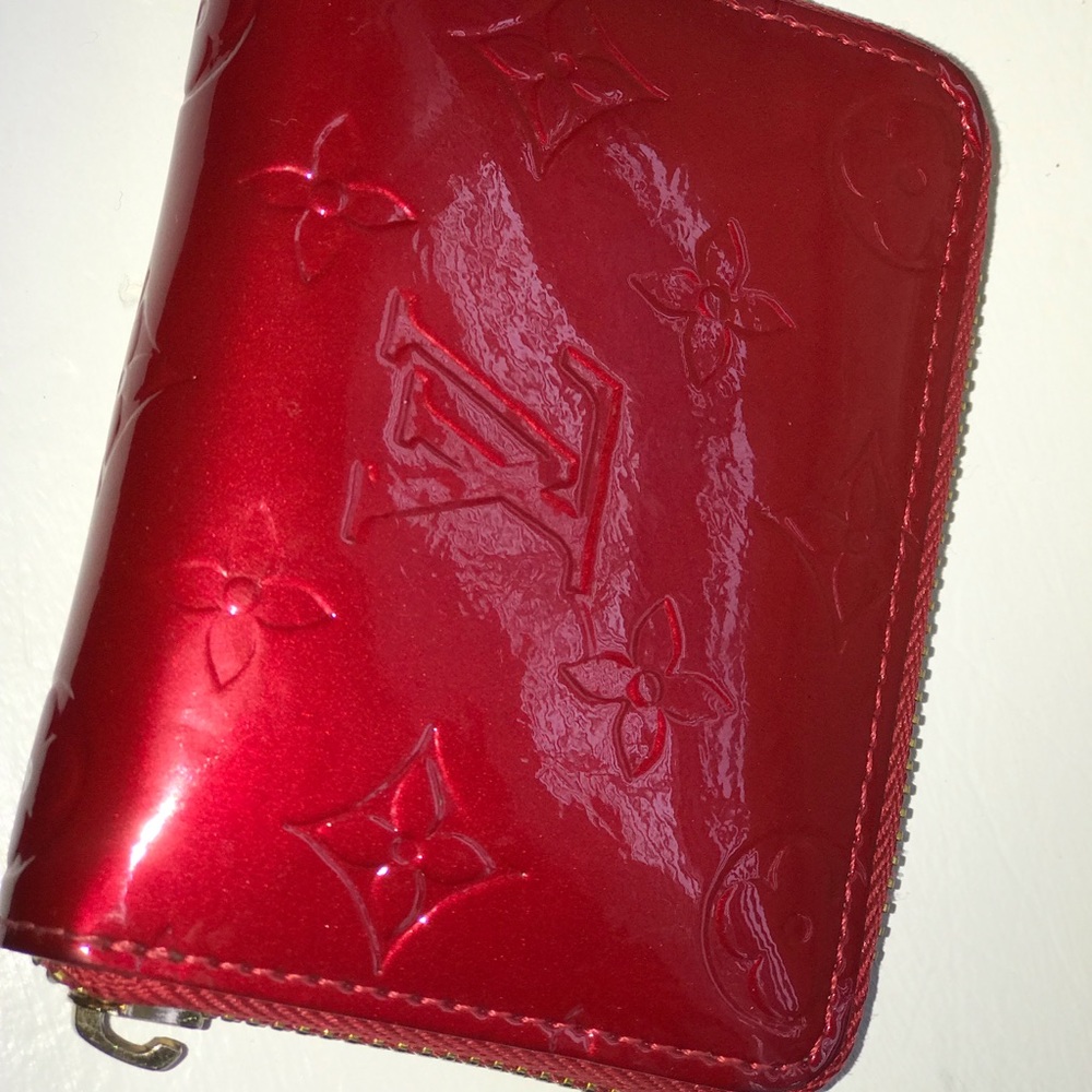 Full zip Louis Vuitton candy apple red wallet
